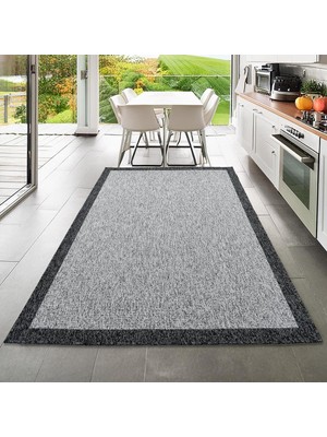 Capri Modern Gri Sisal Dokuma Halı Salon Halısı Mutfak Balkon Halısı Koridor Halısı 13345A