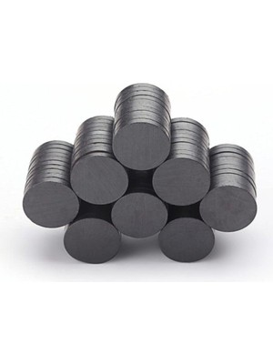 Dünya Magnet 50 Adet 18X3 mm Yuvarlak Mıknatıs, Çok Amaçlı, Süsleme Mıknatısı, Ferrit Magn
