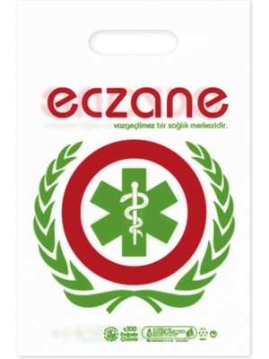 Elgeçme Eczane Poşeti (No:0) 20X30 cm (Tasarım 5) - 100 Adet