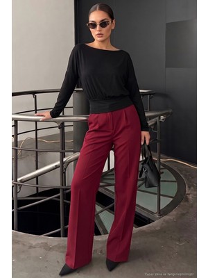 Lela Vücuda Oturan Kayık Yaka Uzun Kollu Yumuşak Örme Bluz Kadın Bluz 5866853