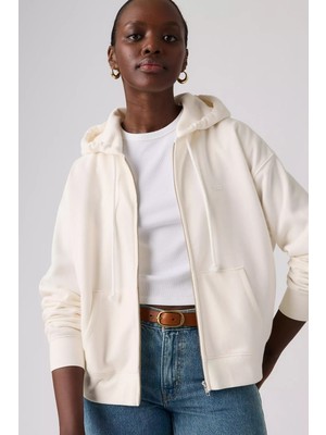 Levi's Pamuklu Kapüşonlu Fermuarlı Sweat Kadın Sweat 001U1