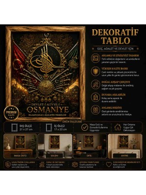 Miina Aksesuar 🏛️ Dekoratif Ahşap Çerçeveli Osmanlı Temalı Tablo