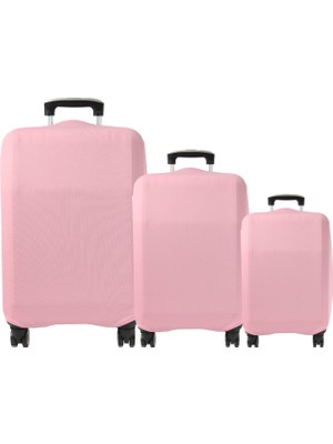 My Saraciye (My#pembe) Valizler Için Kılıf Seti (Kabin Orta ve büyük)
