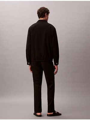 Calvin Klein Erkek Siyah Calvin Klein Straıght Seersucker, Ub1 Erkek Siyah Pantolon