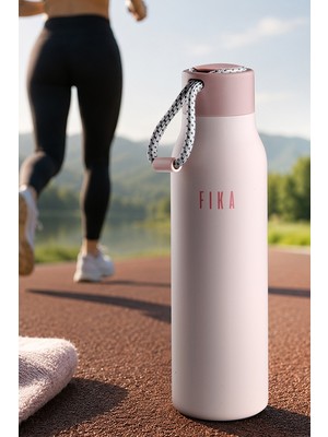Neoflam Fika Rento Sızdırmaz Vidalı Kapaklı Geniş Ağızlıklı Kolay Taşınabilir Çelik Termos 600 ml - Pembe