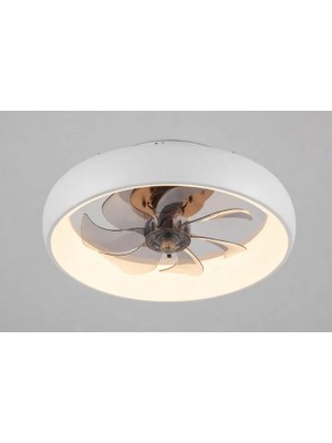 Vivense Halofan Aydınlatma ve Işıklı Sabit Vantilatör, Beyaz, 50 cm