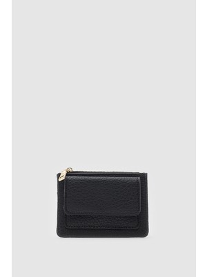 Shule Bags Ciel Bozuk Para Cepli Kadın Kartlık Siyah