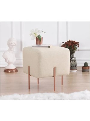 Vivense Copper Kare Puf, Krem