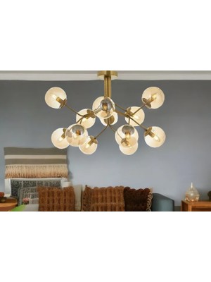 Vivense Avonnı AV-60191-12E Eskitme Kaplama Modern Avize E14 80 cm