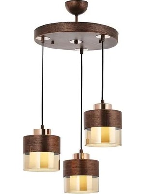 Vivense Avonnı AV-60193-3T-CPR Bakır Patina Boyalı Modern Avize 40 cm