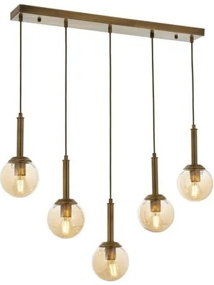 Vivense Avonnı AV-60216-5EY Eskitme Kaplama Modern Avize 80X13 cm