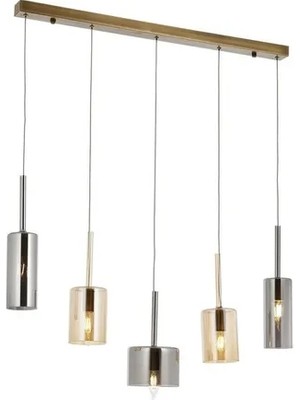 Vivense Avonnı AV-60043-5EY-BF Eskitme Kaplama Modern Avize E14 70X15 cm