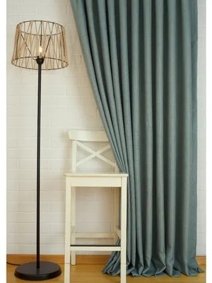 Vivense Massarelli Fon Perde Keten Mint Rengi 1-2,5 Orta Sık Pile 150X260