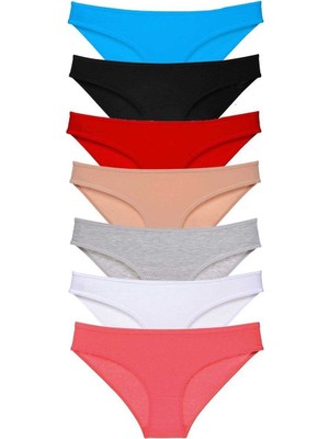 Kuzgun Ticaret 7 Adet Süper Eko Set Likralı Kadın Slip Külot Set 3