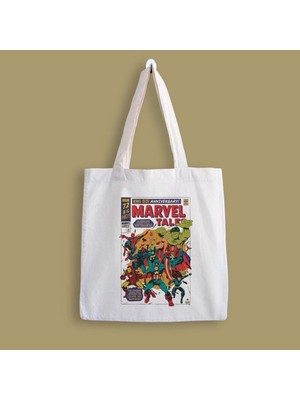 Designedfy Marvel Poster Baskılı Bez Çanta