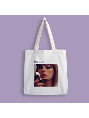 Designedfy Taylor Swift Midnights Baskılı Bez Çanta