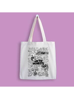 Designedfy Arctic Monkeys Baskılı Bez Çanta
