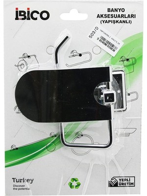 HemenGo Dil Kapaklı  Metal  Wc Kağıtlık   Yapışkanlı Montaj  BNY-503D (4887)