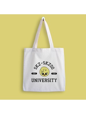 Designedfy Stray Kids 8 Baskılı Bez Çanta