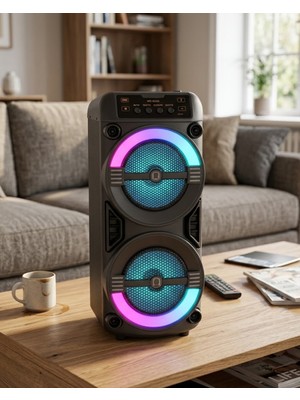 Taşınabilir Bluetooth Hoparlör Rgb Işık Efektli Stereo Ses - Lisinya