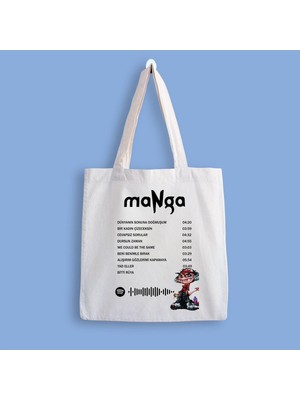 Designedfy Manga Album Receipt Baskılı Bez Çanta
