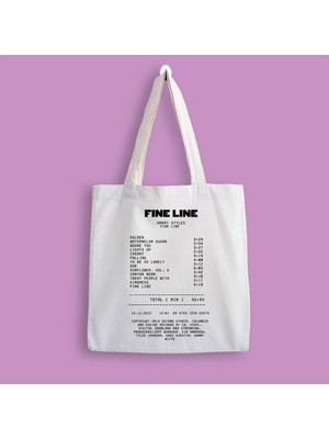 Designedfy Harry Styles Fine Line Album Receipt Baskılı Bez Çanta