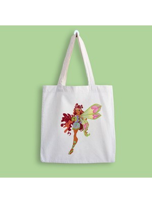 Designedfy Winx Layla Baskılı Bez Çanta