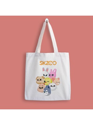 Designedfy Skzoo Baskılı Bez Çanta