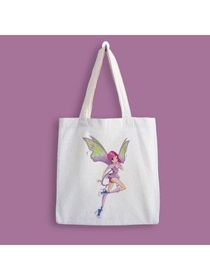 Designedfy Winx Tecna Baskılı Bez Çanta