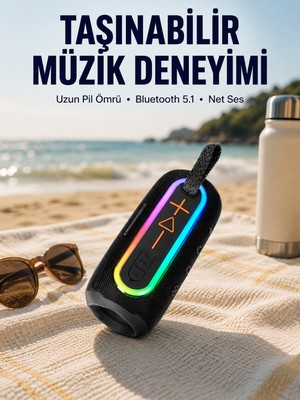 Taşınabilir Bluetooth Hoparlör Kırmızı IP67 Su Geçirmez Yeni Nesil - Lisinya