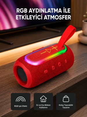 Yeni Nesil Bluetooth Taşınabilir Hoparlör – Enerji Tasarruflu, Yüksek Ses Kaliteli - Lisinya