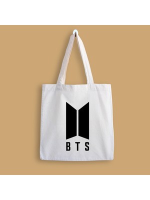 Designedfy Bts Logo Baskılı Bez Çanta