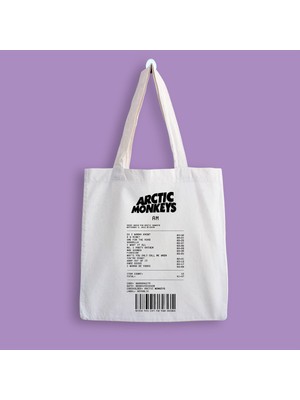 Designedfy Arctic Monkeys Album Receipt Baskılı Bez Çanta
