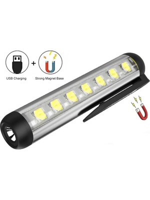 Royaleks Gold Silver GS-495 Type-C Girişli Mıknatıslı Şarjllı Mini Cep Feneri