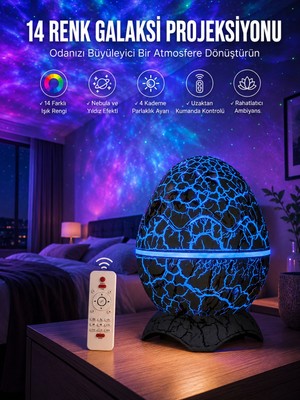 Yumurta Şeklinde Su Dalgalı Bluetooth Speaker Lamba Renkli Şarjlı Yeni Nesil - Lisinya