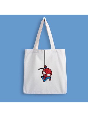 Designedfy Spiderman Baskılı Bez Çanta