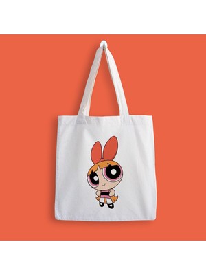 Designedfy Powerpuff Girls Blossom Baskılı Bez Çanta