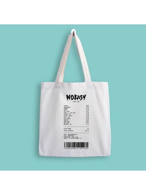 Designedfy Noeasy Album Receipt Baskılı Bez Çanta