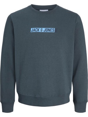 Jack & Jones Jjmunk Sweat Crew Neck Sn Koyu Gri Erkek Sweatshirt 12298431