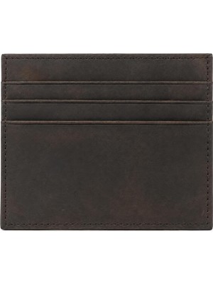 Happy Trend Gaga Hakiki Deri Kartlık Cüzdan Erkek – El Yapımı Slim Minimalist Tasarım – 7 Kart Bölmeli & Orta Para Bölmeli – Ince, Dayanıklı, Premium Deri Kartlık Cüzdan, Günlük Kullanım - Kahverengi