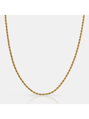Parla Halat Zincir Kolye 2mm – 14K Altın Kaplama 60 cm