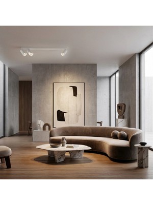 Riolight Rıolight Modern Beyaz1 Salon1,mutfak1,giyinme1 Odası,cafeler Için Metal 3lü Spot Avize(Ampul Dahil)