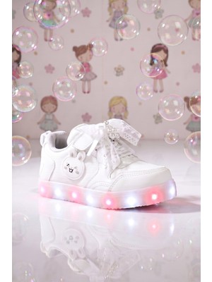 Dark Seer Çocuk Beyaz Sneaker Işıklı Spor Ayakkabı 2026 - Kids DS Chen
