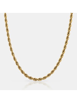 Parla Halat Zincir Kolye 5mm – 14K Altın Kaplama 55 cm