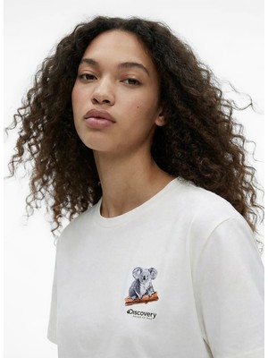 Discovery Expedition Pembe Kadın %100 Pamuk T-Shirt D6SL-TST3685