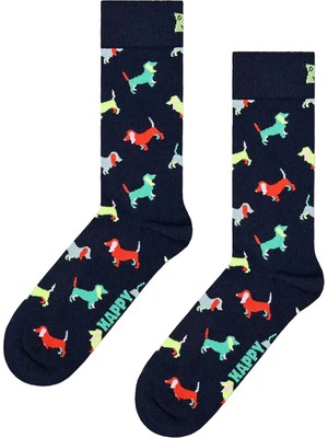 Happy Socks Lacivert Kadın Desenli Soket Çorap PUL01-6500