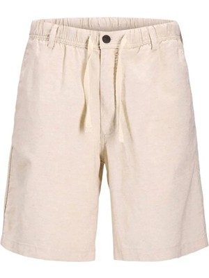 Jack & Jones Ekru Erkek Pamuklu Chino Şort 12292332 Jpstjaıden Hybrıd Jogshort