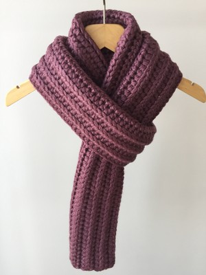 Mora Knit Atkı El Örgüsü Yünlü Özel Iplik Unisexatkı