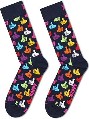 Happy Socks Lacivert Kadın Desenli Soket Çorap THU01-6550