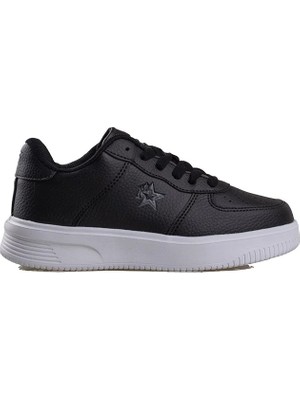 M2S Siyah-Beyaz Doku Kaplamalı Unisex Hafif Spor Ayakkabı